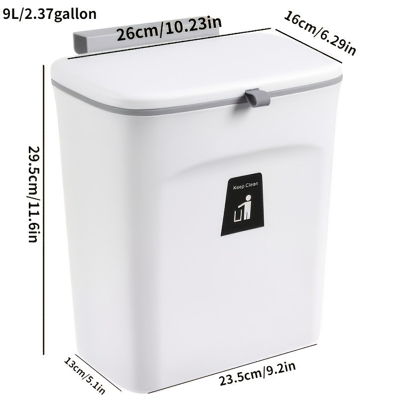 Hanging Cabinet Door Bin - Space-Saving Waste Bin for Bathroom, Kitchen, Office & Camping