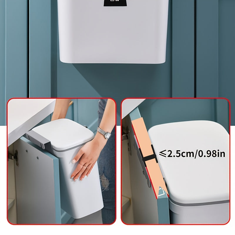 Hanging Cabinet Door Bin - Space-Saving Waste Bin for Bathroom, Kitchen, Office & Camping