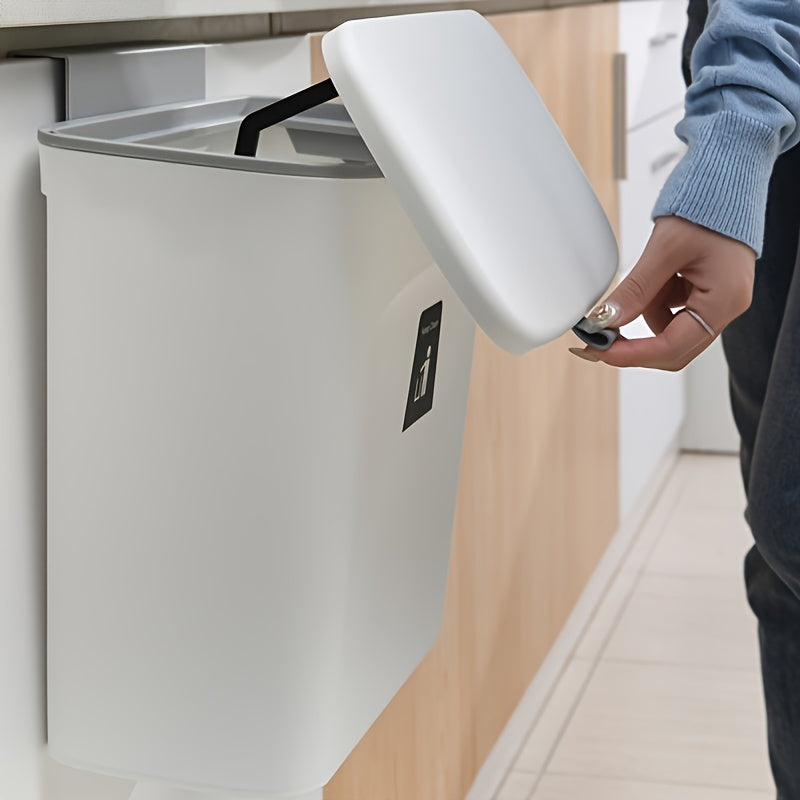 Hanging Cabinet Door Bin - Space-Saving Waste Bin for Bathroom, Kitchen, Office & Camping