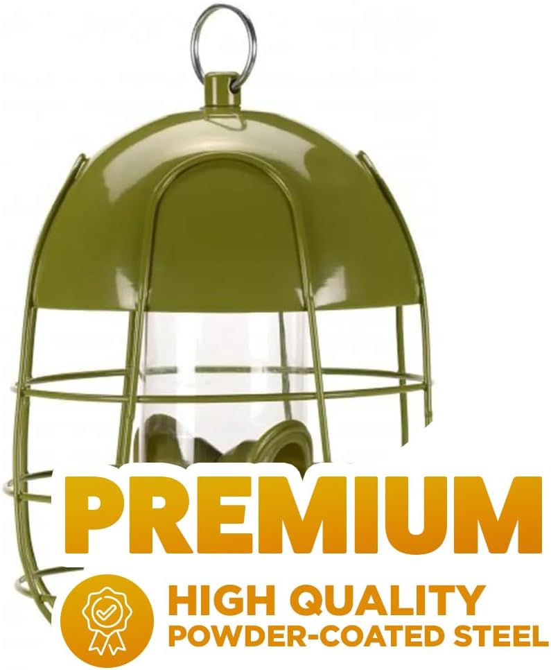 Squirrel Proof Caged Bird Seed Feeder