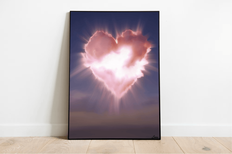 Passionate Agony Print | Exploding Heart Wall Art