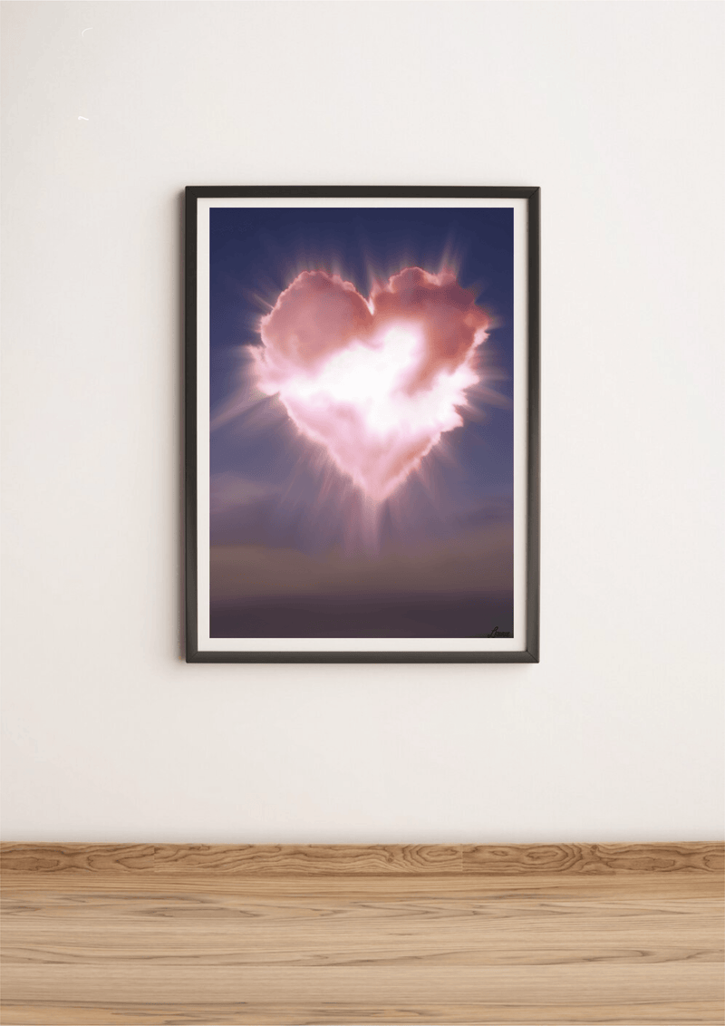 Passionate Agony Print | Exploding Heart Wall Art