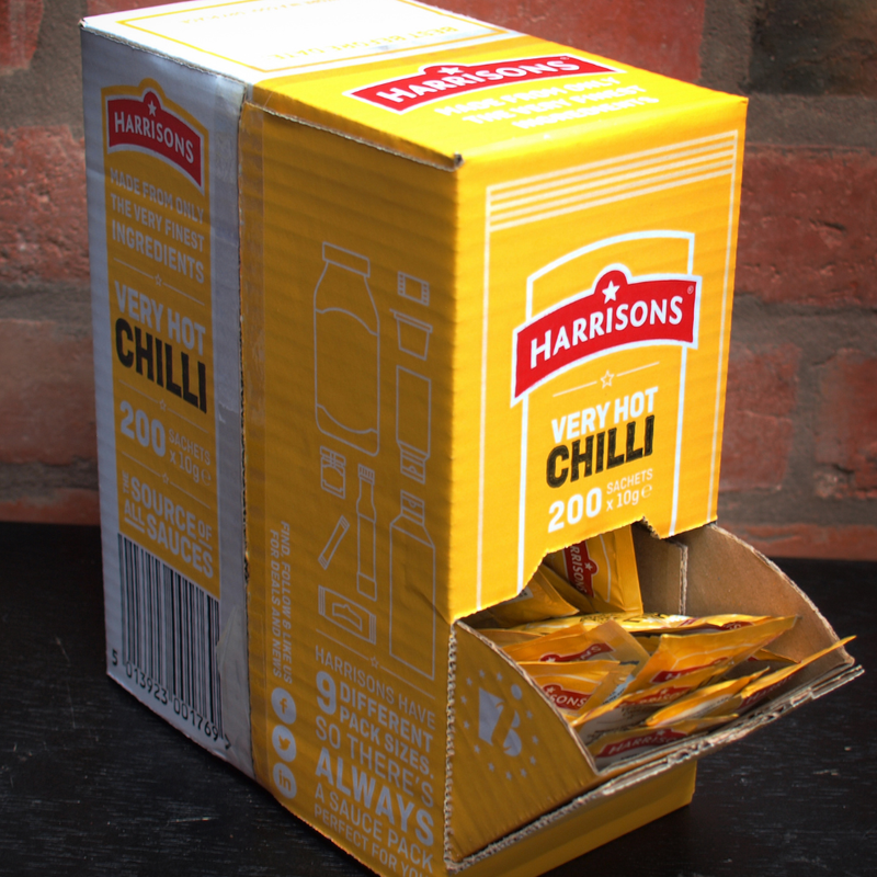 Very Hot Chilli Sauce Sachets – Case of 200