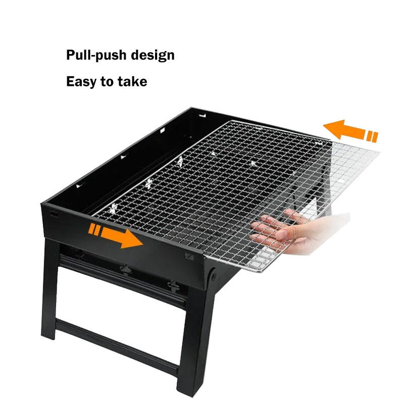 Portable Folding Charcoal Grill — Compact BBQ for Camping & Backyard