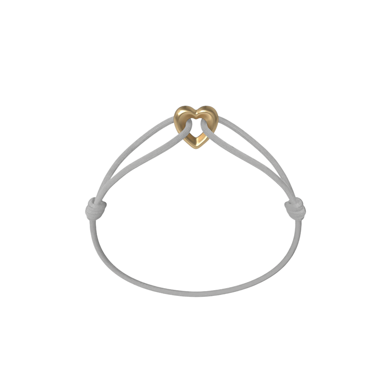 Golden Heart Cord Bracelet