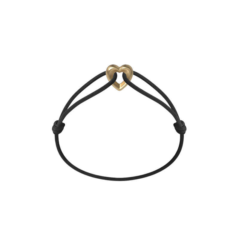 Golden Heart Cord Bracelet