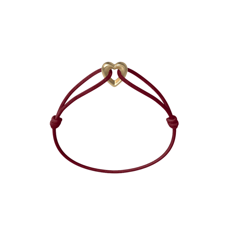 Golden Heart Cord Bracelet