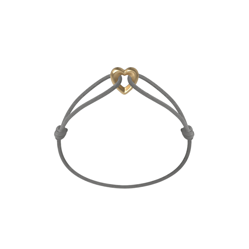 Golden Heart Cord Bracelet