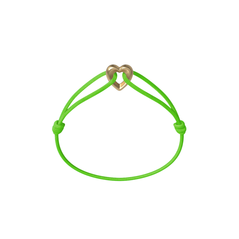 Golden Heart Cord Bracelet