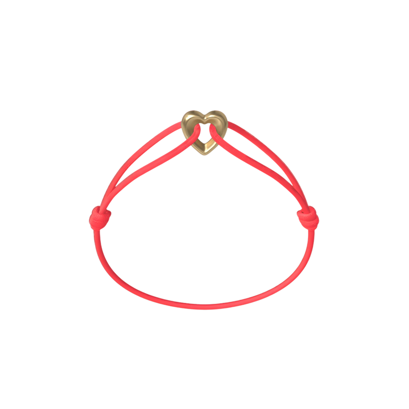 Golden Heart Cord Bracelet