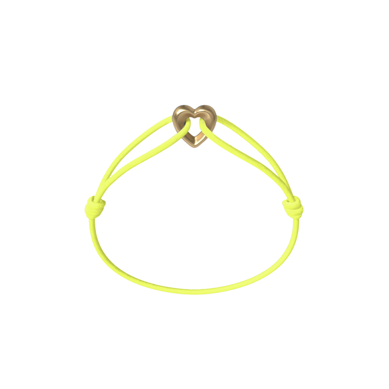 Golden Heart Cord Bracelet