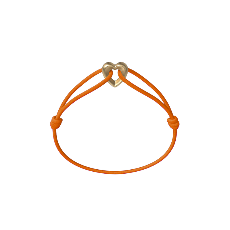 Golden Heart Cord Bracelet