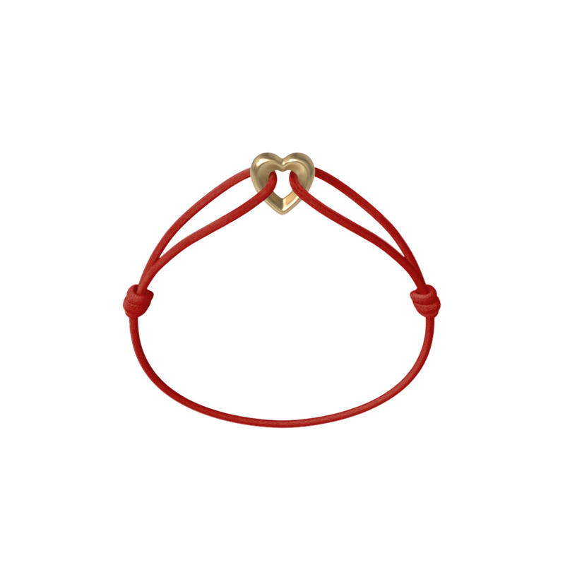 Golden Heart Cord Bracelet