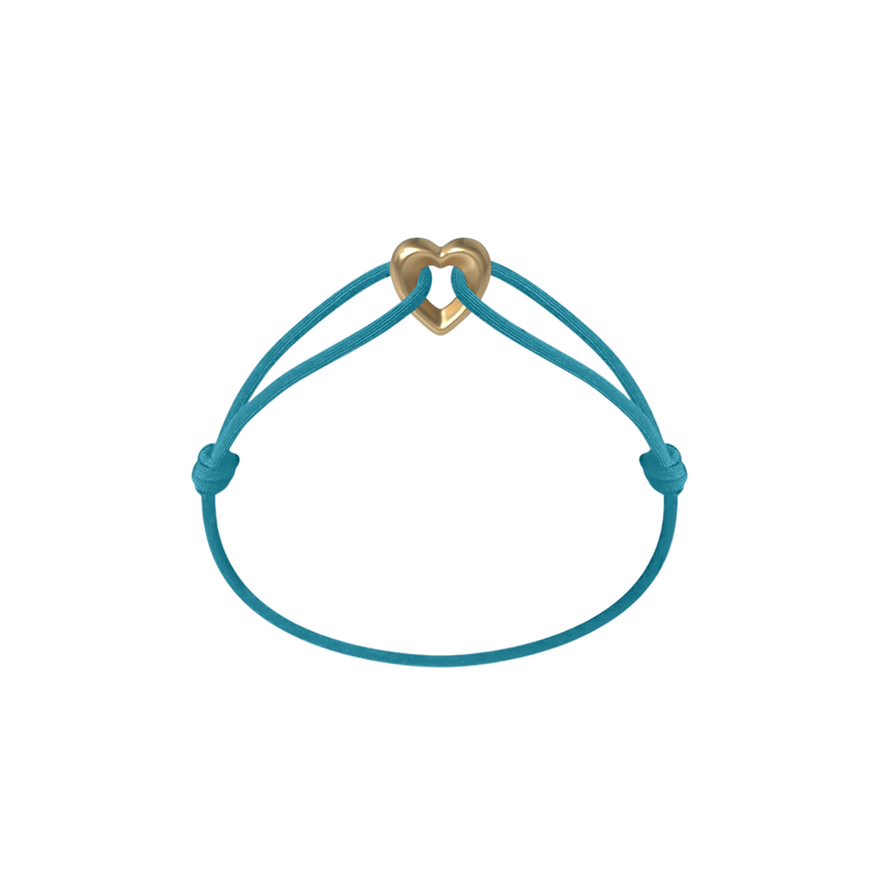 Golden Heart Cord Bracelet