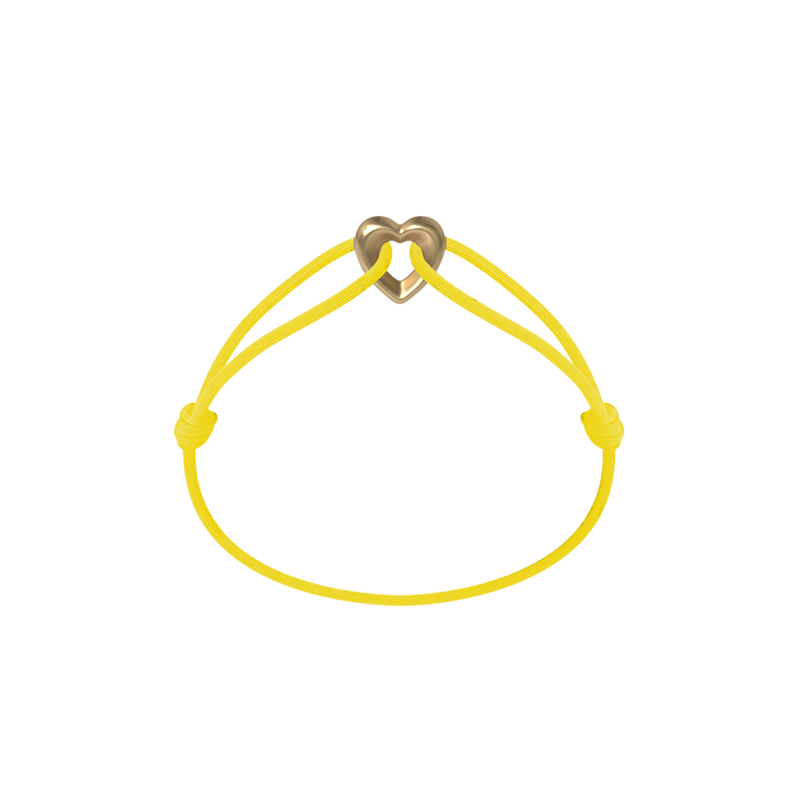 Golden Heart Cord Bracelet