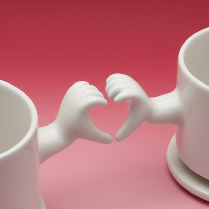 Gestures Cup – Unique Valentine’s Day Coffee Cup Gift for him or her