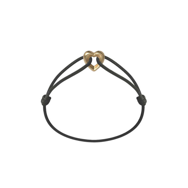 Golden Heart Cord Bracelet