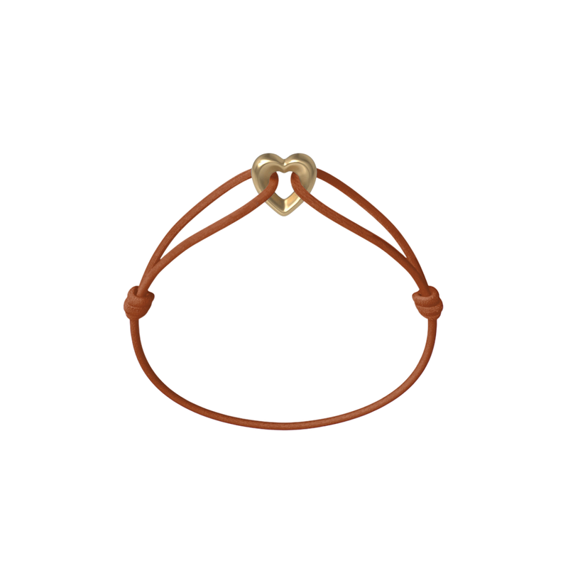 Golden Heart Cord Bracelet