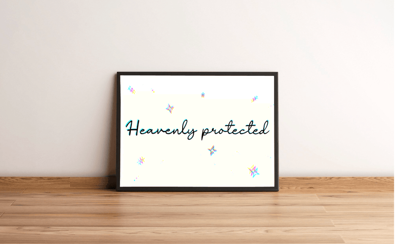 Heavenly Protected | Celestial Minimalist Art Print