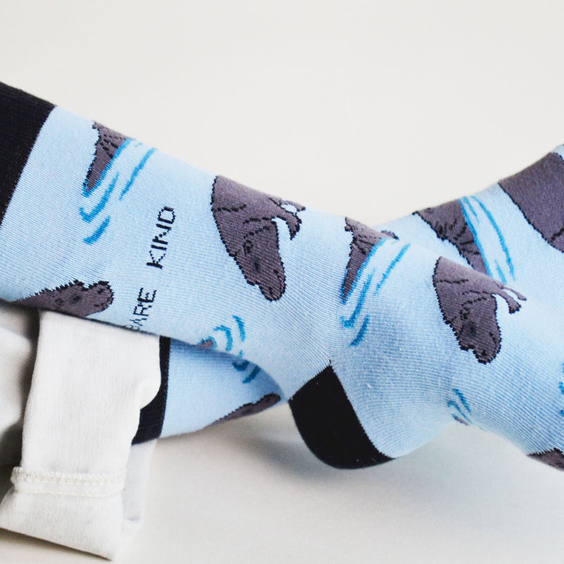 Save the Hippos Bamboo Socks
