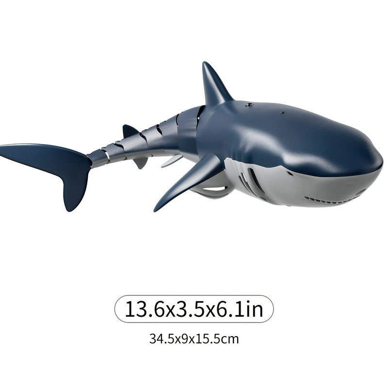 HOME RC Shark Toy USB Rechargeable with Lights & Water Spray - Kids Toy for Pool, Bath Play