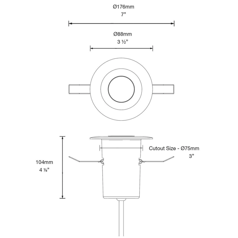 Hunza Eave Light Round Pure LED (Series Circuit) - IP66