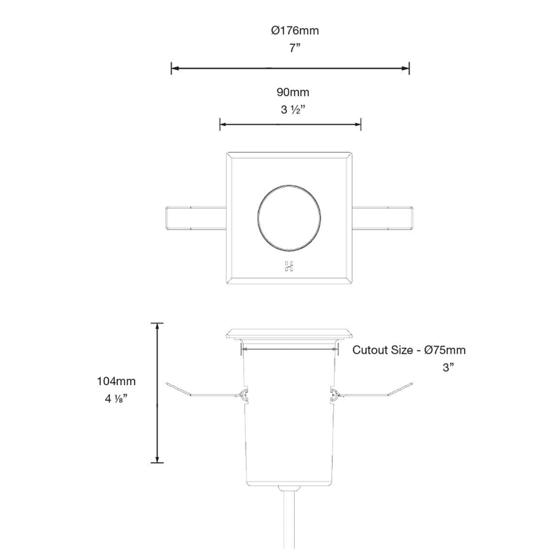 Hunza Eave Light Square Pure LED (Series Circuit) - IP66