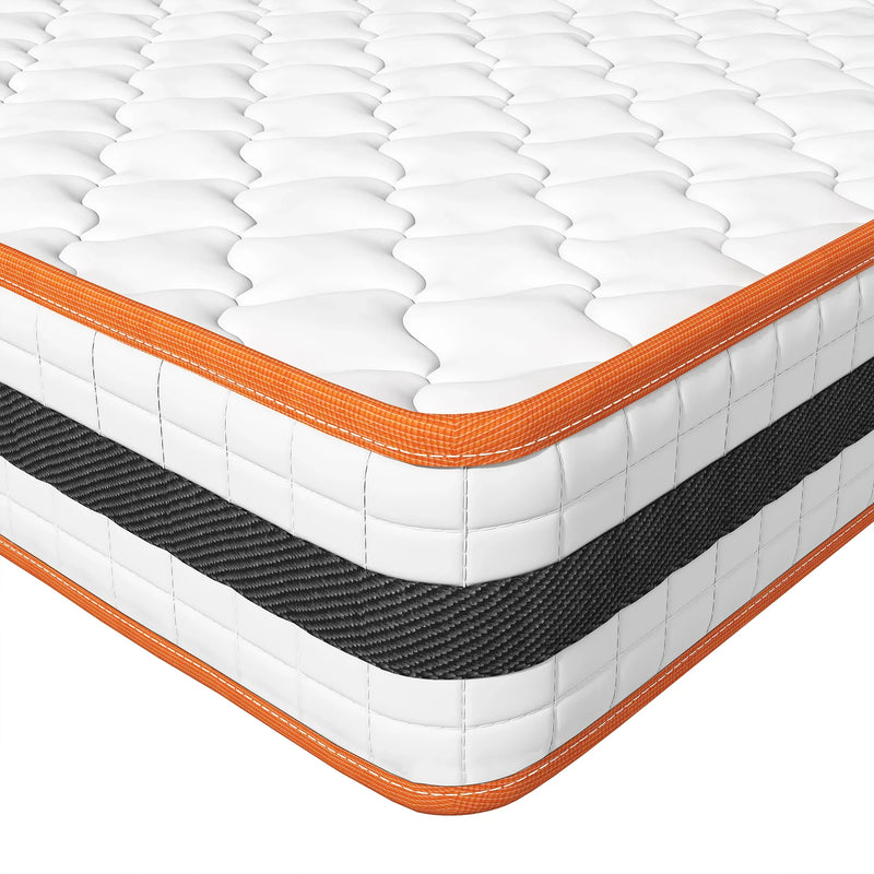 Hybrid Memory Foam and Pocket Spring Mattress All Sizes Breathable Orthopaedic