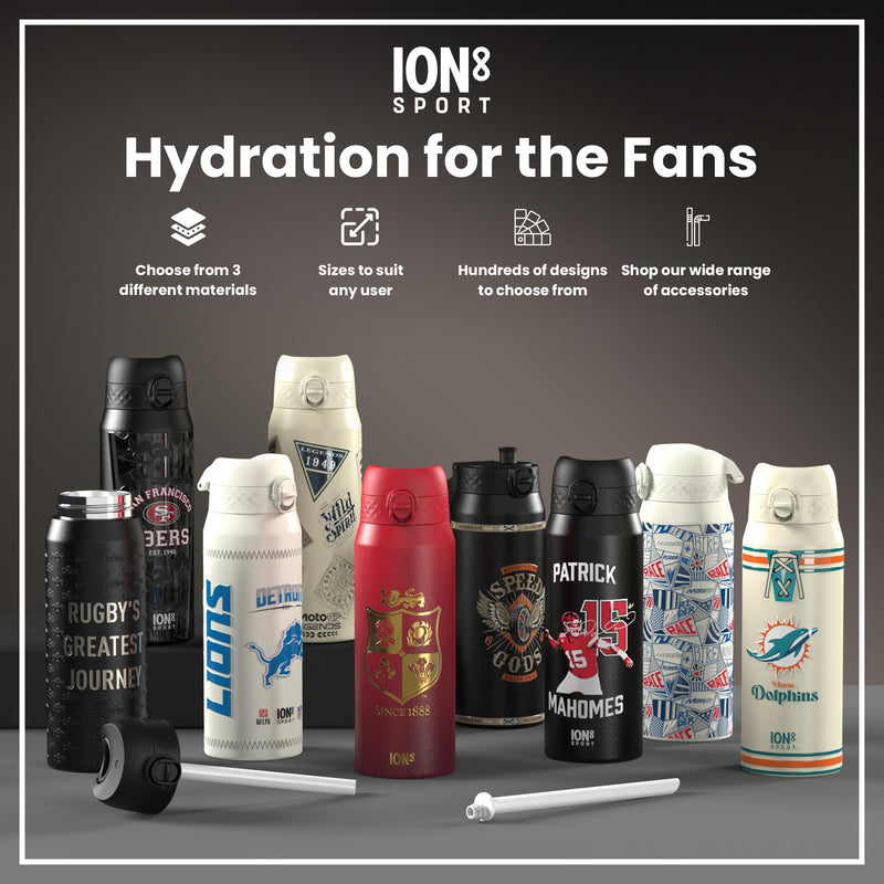 NFL x ION8 Insulated Steel Water Bottle, NFL Packers, 750ml (24oz)