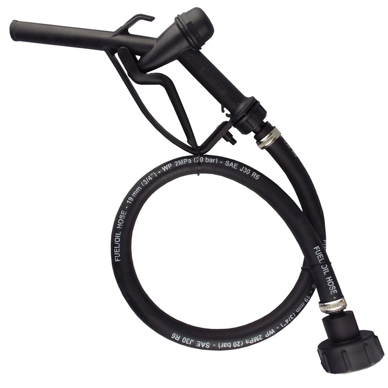 Fuel Gun with 3/4" Rubber Hose & Tank Adaptor Set