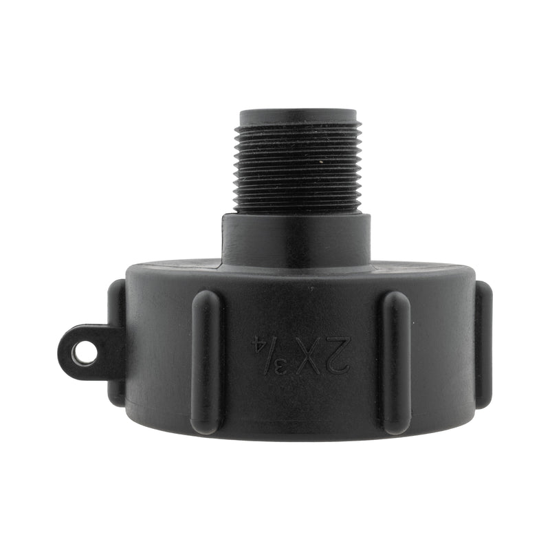IBC 2” S60X6 Cap with In-Line BSPF Threaded Valve