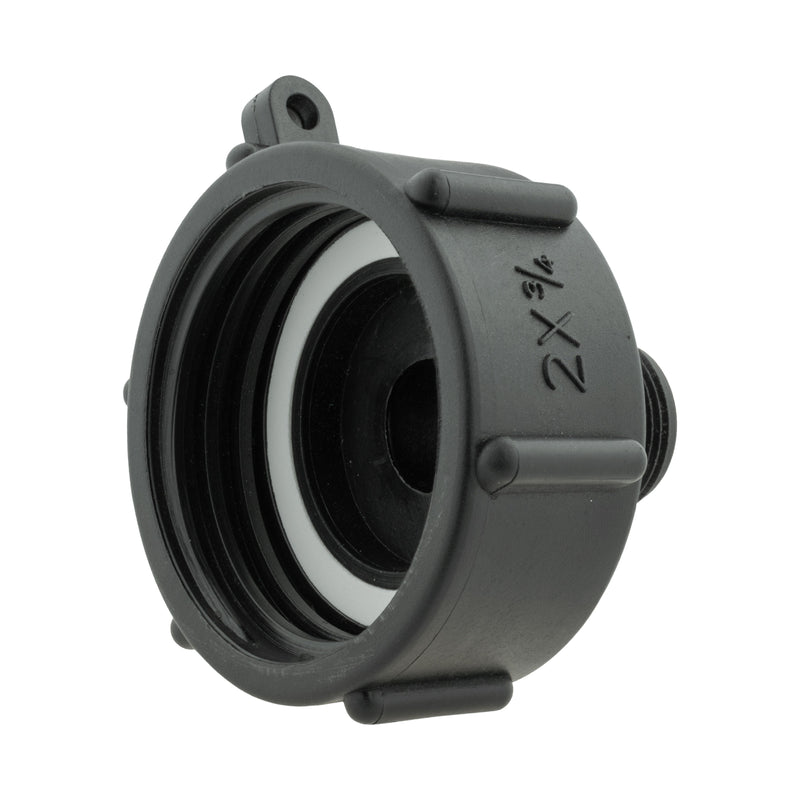 IBC 2” S60X6 Cap with In-Line BSPF Threaded Valve