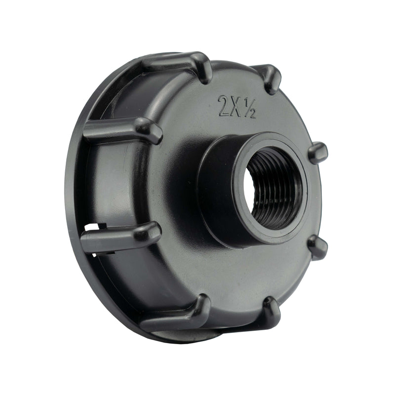 IBC 2” S60X6 Cap with Geka Type Fittings 13mm Barb Swivel