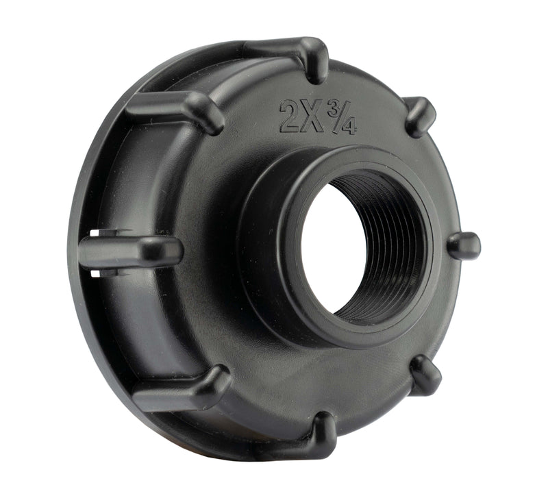 IBC 2” S60X6 Cap with Brass Compression Straight ¾” BSP – 22mm