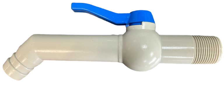 PP TAP 45 DEGREE WITH 3/4"BSPM INLET  190mm
