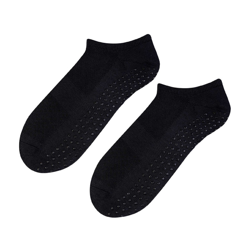 1 Pack Mens Soft Cotton Low Cut Trainer Socks with Non Slip Grips