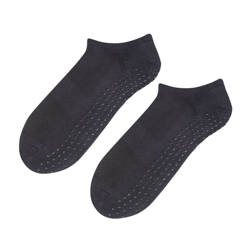 1 Pack Mens Soft Cotton Low Cut Trainer Socks with Non Slip Grips