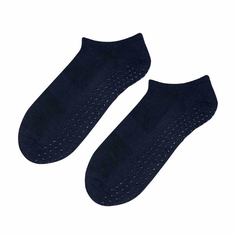 1 Pack Mens Soft Cotton Low Cut Trainer Socks with Non Slip Grips