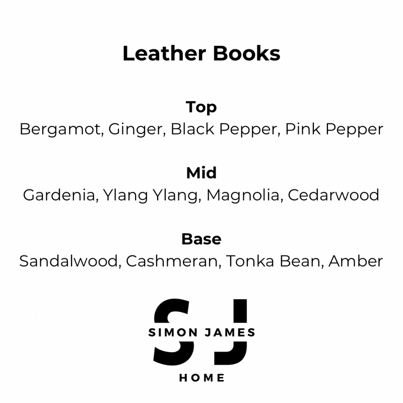 Leather Books Candle - Handmade Soy Wax