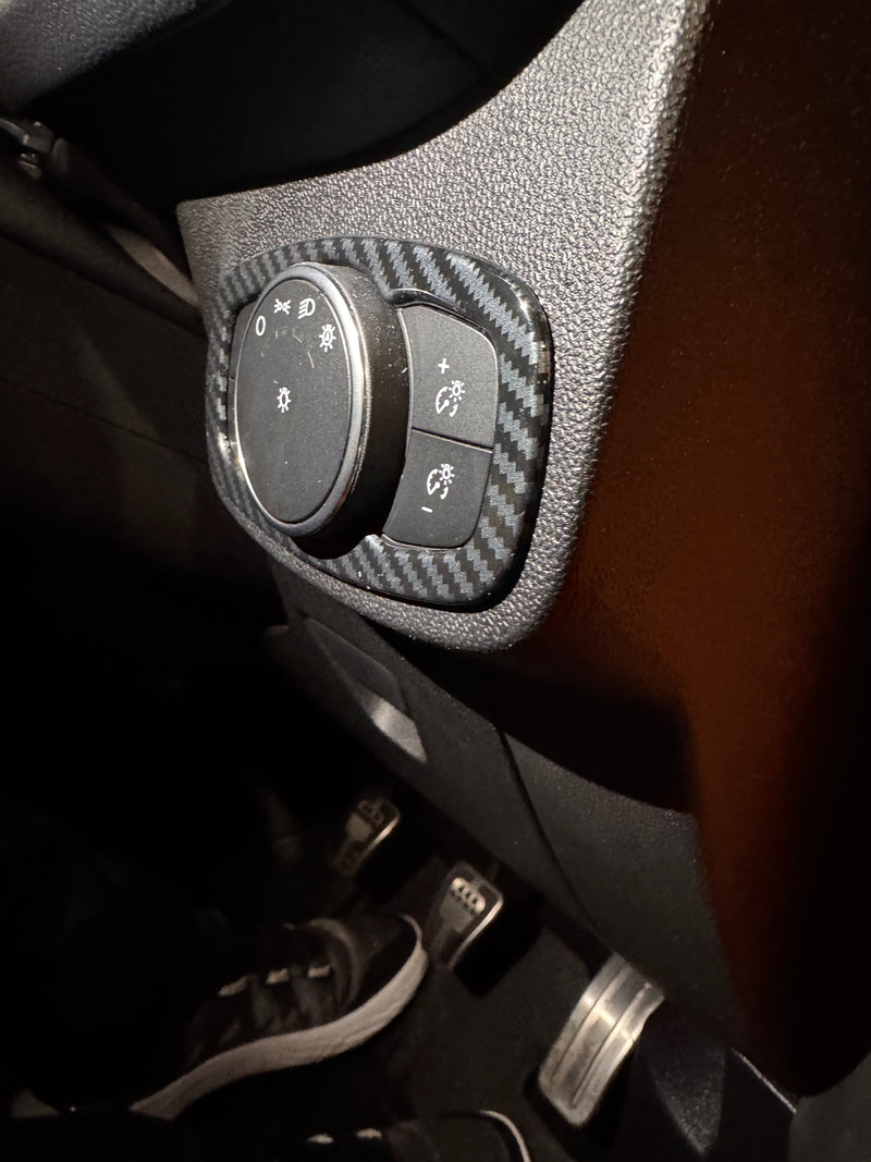 Ford Puma MK2 / MK2.5 - Carbon Fibre Look Headlight Control Panel Surround