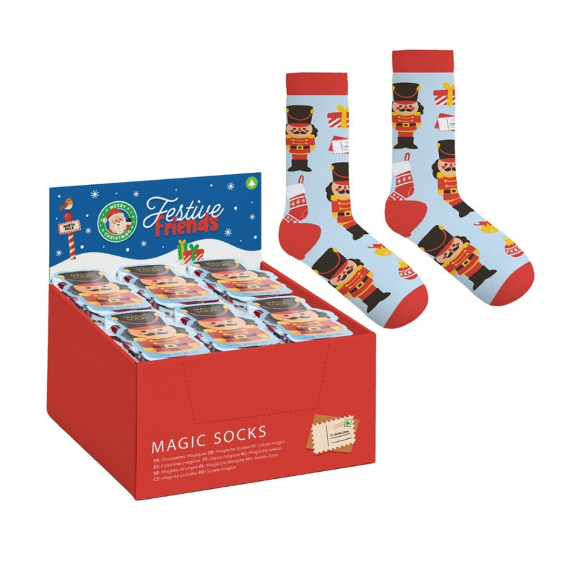 Christmas nutcracker compressed magic socks