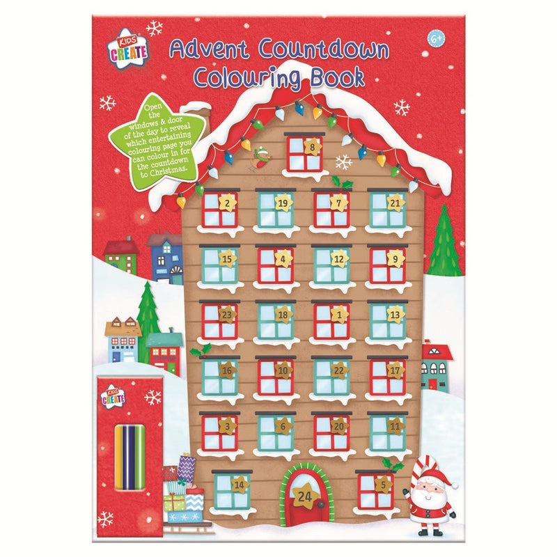 Advent countdown colouring book