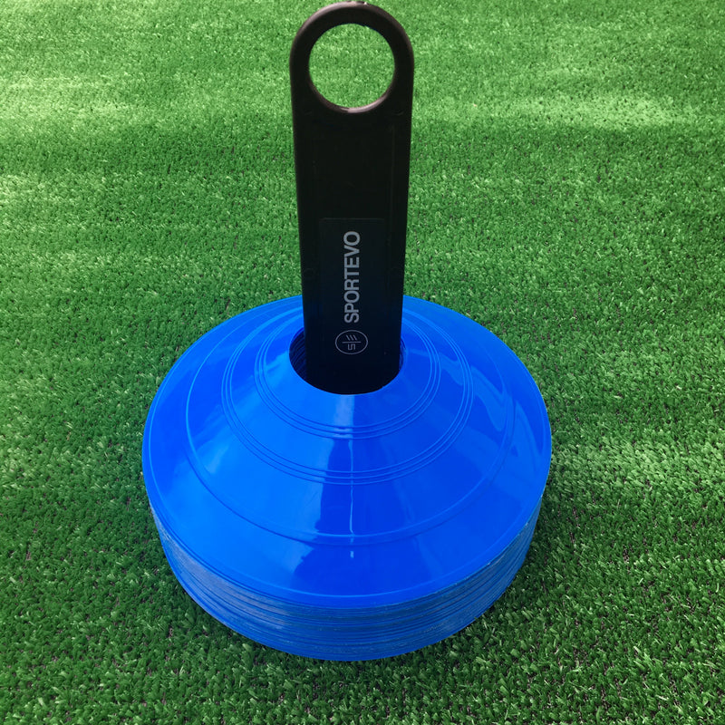 SportEvo Training Marker Cones with Stand [25 Pack]