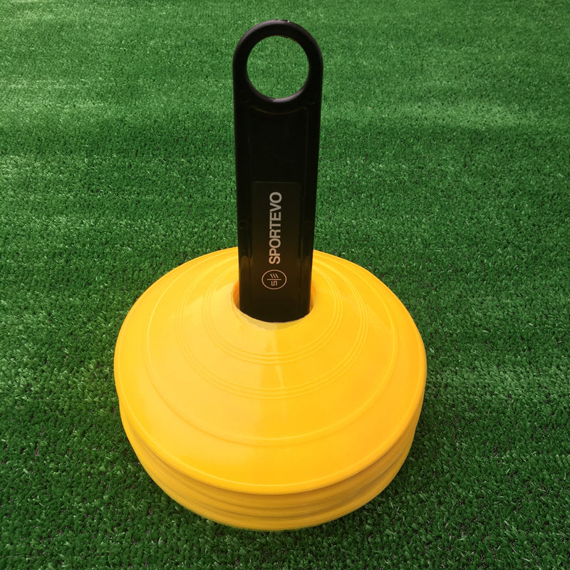 SportEvo Training Marker Cones with Stand [25 Pack]
