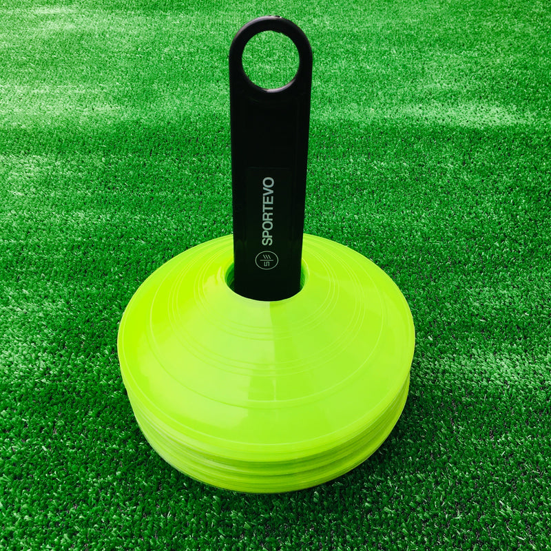 SportEvo Training Marker Cones with Stand [25 Pack]