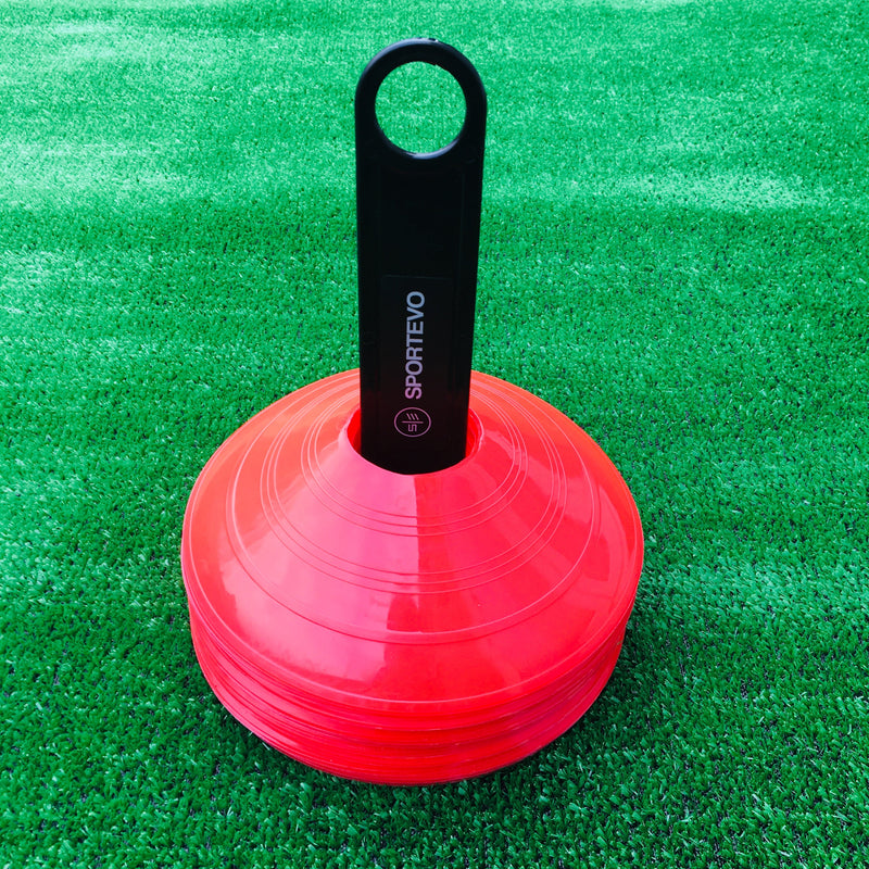 SportEvo Training Marker Cones with Stand [25 Pack]