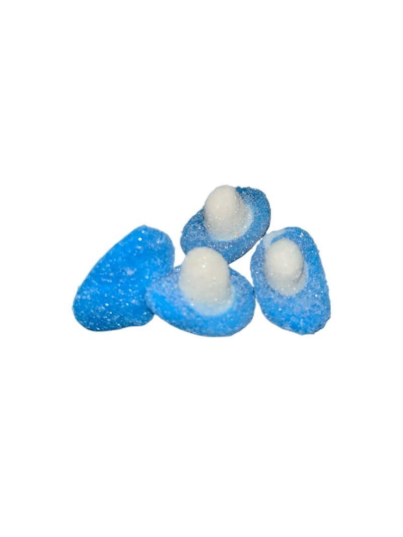 Fizzy Blue Raspberry Mushrooms