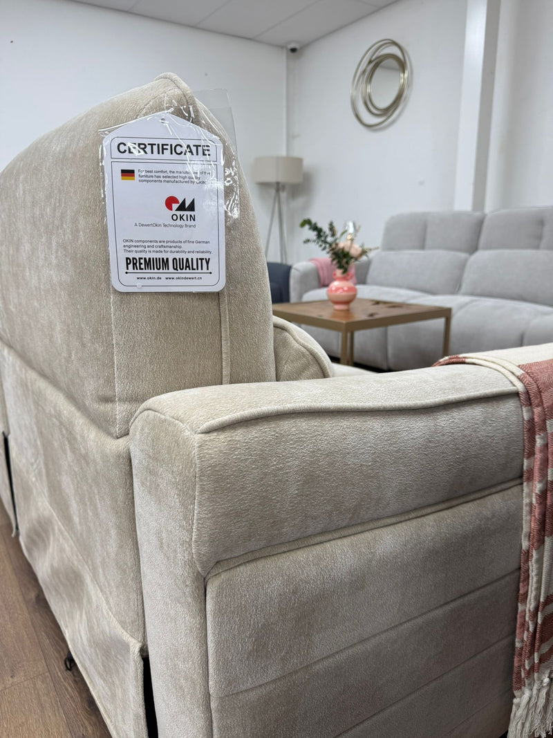 Luxurious Soho Electric Reclining 3-Seater Sofa in  Fabric
