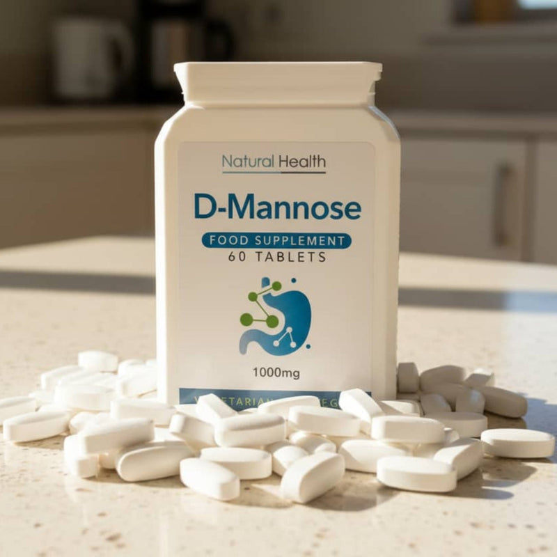 Pure D-Mannose 1000mg | 60 Chewable Tablets (Capsules Alternative) | 2-Month Supply | Made in the UK