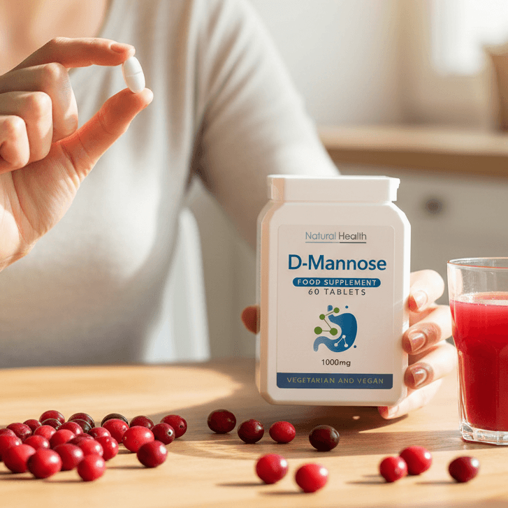 Pure D-Mannose 1000mg | 60 Chewable Tablets (Capsules Alternative) | 2-Month Supply | Made in the UK
